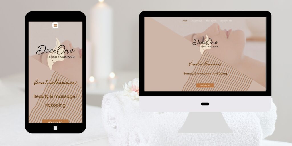 exempel webbdesign massage och skönhet